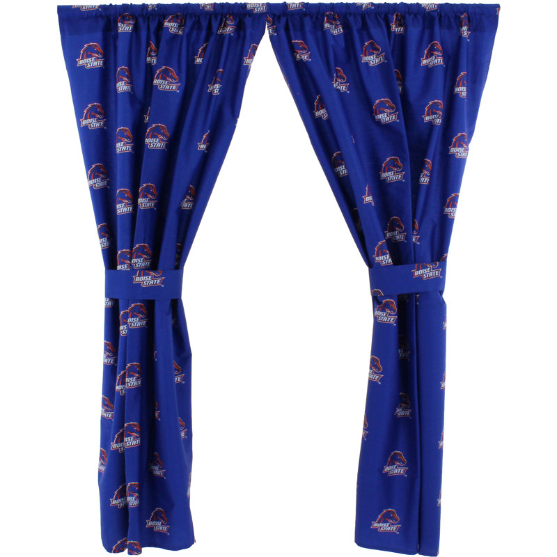 NCAA Cotton Semi Sheer Curtain Pair