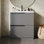 Meuble-lavabo autoportant de 30 po avec lavabo en céramique et tiroirs à extension complète