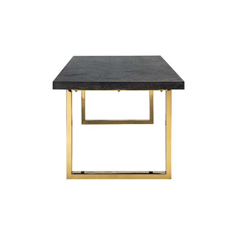 Blackbone Dining Table, Gold, 30" H x 71" L, Standard Table (30” Height)