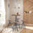 Jyzelle 4 - Person Pine Solid Wood Top Four Leg Base Dining Set