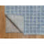 Tapis oriental 2 pi 4 po x 3 pi, bleu uni, moderne, en laine pure, doux au toucher, tissé et tissé