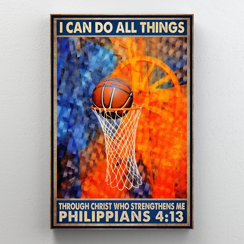 Giamanco Basketball I Can Do All Things, H 14 po x l 11 po x P 1,25 po