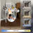 Multifunctional Vanity Desk with 3-Level Adjustable Lighting, Flip-Top Mirror, and Ample Storage for Makeup and Office Use-1577828702
