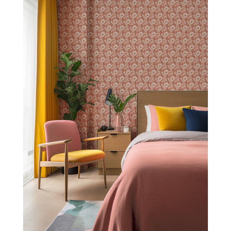 Woodland Bloom - Floral Wallpaper, Porcelain, Peel & Stick