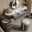Coiffeuse avec miroir lumineux, 5 tiroirs, 1 chaise