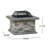 28" SQUARE MGO FIRE PIT