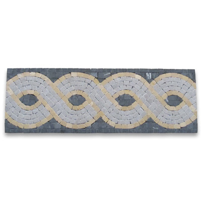 12'' x 4'' Matte Marble Decorative Accent Tile