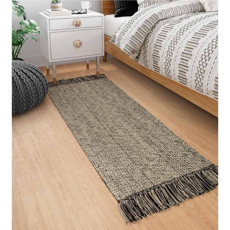 Tapis de couloir en coton 2 pi x 5 pi avec envers antidérapant Lateashia