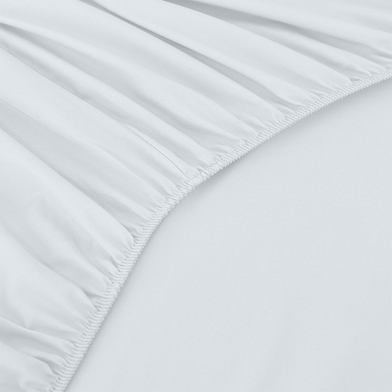 Solid Color 4-Piece Bed Sheet Set With Ultra-Fine Fiber Suitable For Family Bedrooms, White