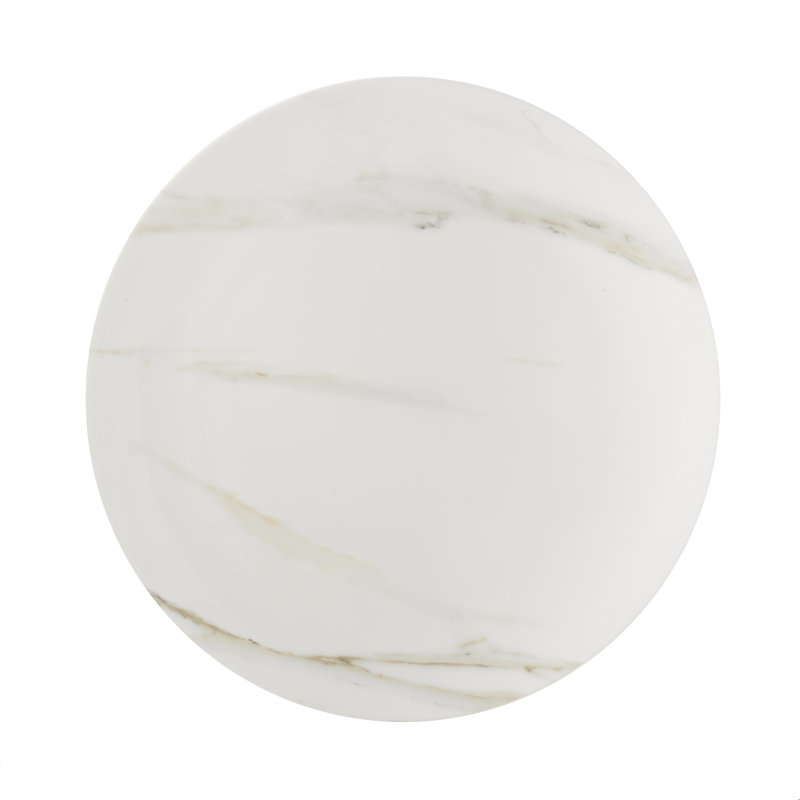 Abstract Marble Print Round Porcelain Dinner Plate