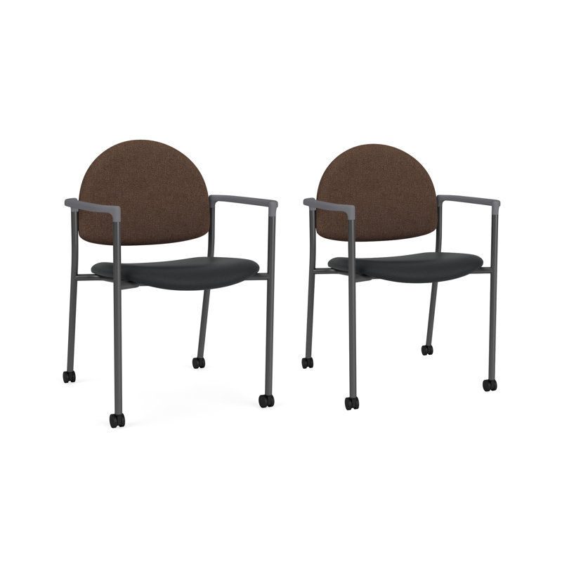 Chaise d'invité à chat avec roulettes, Gris anthracite, Modena Graphite / Archetype Café