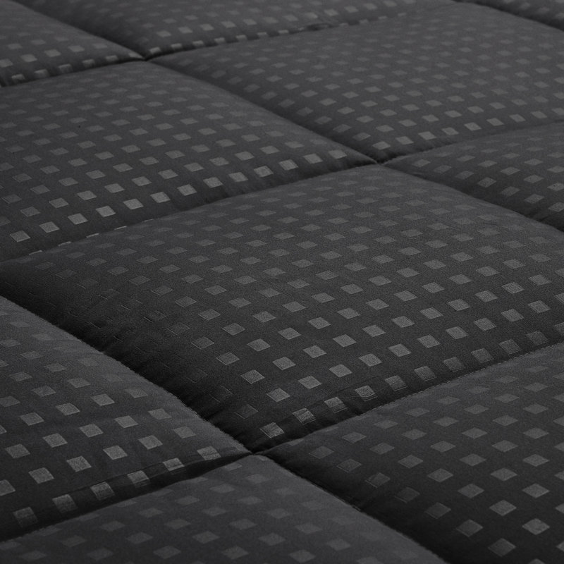 Surmatelas en damier Crotty 350g, Grand, Noir