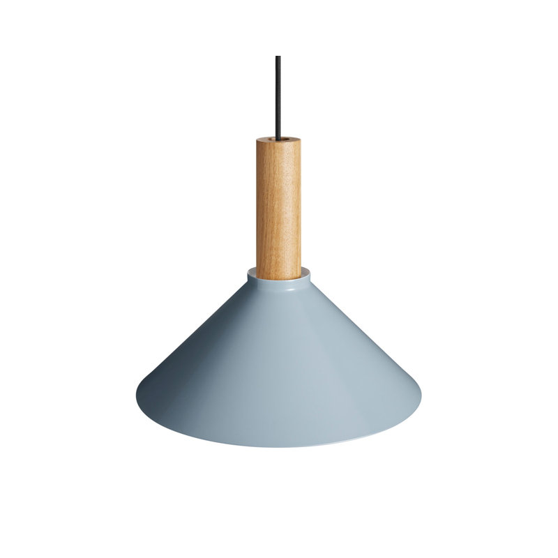 Emblem 1 - Light Pendant, 12" H x 14" W x 14" D, White Oak, Gray Blue