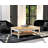 Rustic 2-Tier Coffee Table, Sapphire & White, 39.4 x 13.8 x 23.6 inches | 100% Melamine Coated Particle Board, Thickness: 0.7 inches | Elegant Design with Additional Storage for Living Room & Home Decor