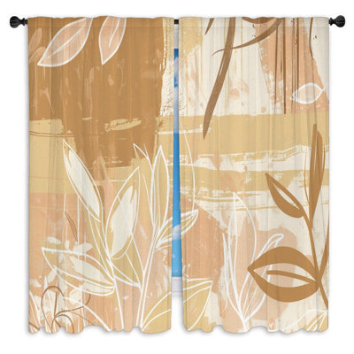 Paire de rideaux obscurcissant en polyester Kwamain