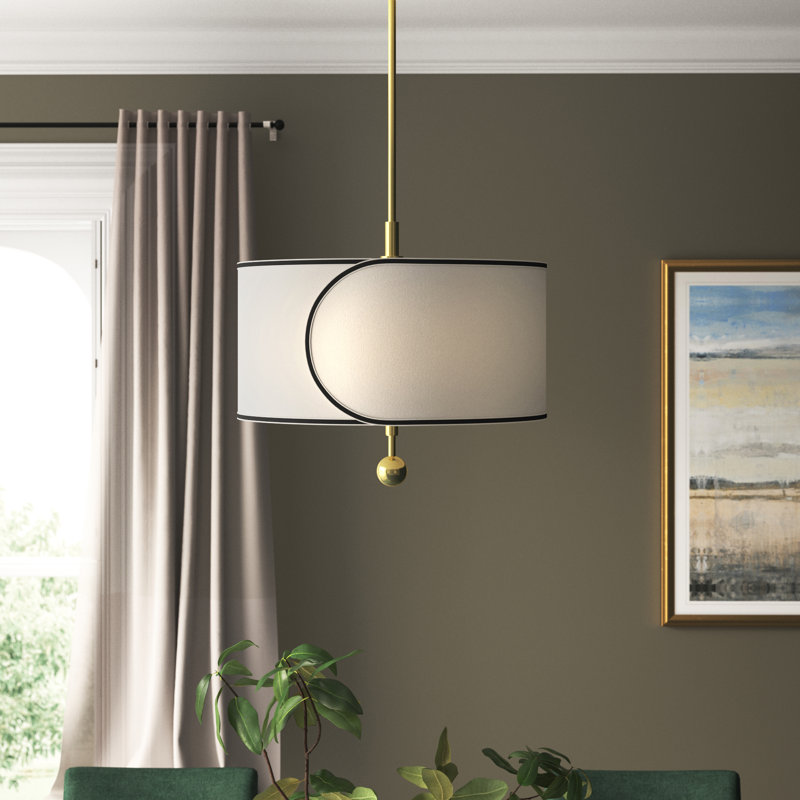 Hampshire 3 - Light Drum Chandelier, Aged Brass