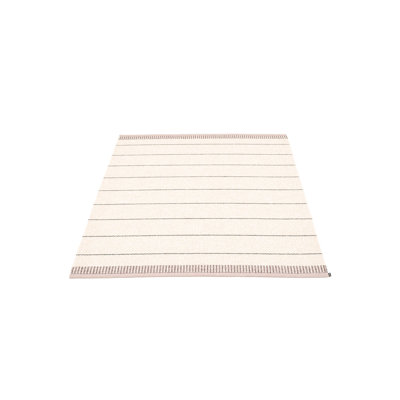 Belle Hand Loomed Striped Area Rug in Pale Rose
