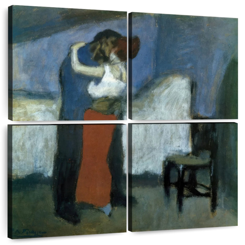 Leisha l'étreinte 1900, H 18 po x l 18 po
