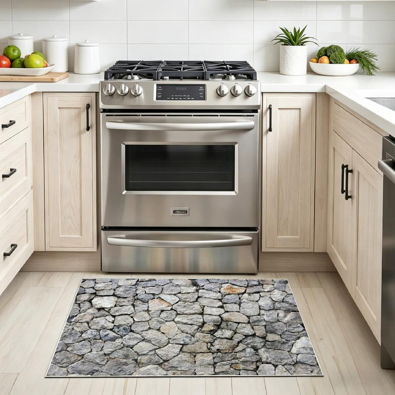 Clear Rock Wall Seamless Stone Brick Abstract Architecture Grunge Structure Machine Washable Indoor Area Rug