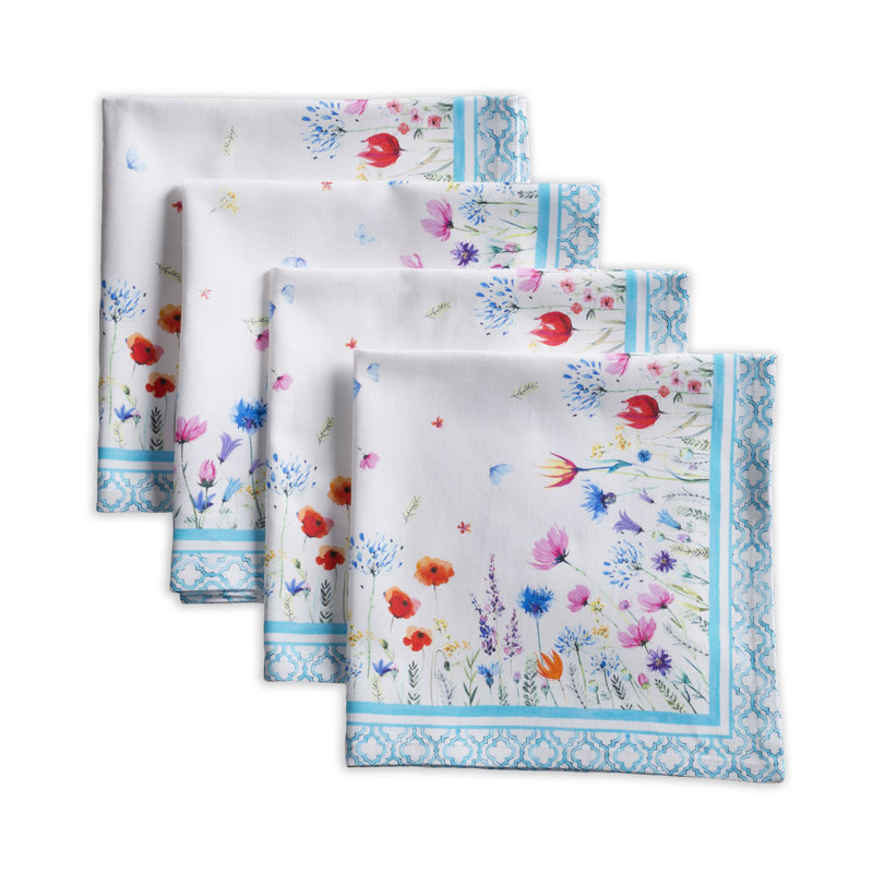 Serviettes 100% coton Maison d'Hermine Flower In The Field - 20 po x 20 po