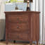 Brown 3 Bedside Cabinet, Stable Structure And Slide Bar, Bedroom Decor Nightstand With Frame Iron Handles, Storage Needs