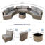 Canapé modulaire demi-lune pour l'extérieur
