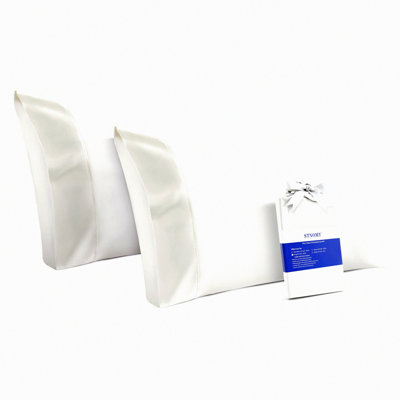 CoolBamboo Silky Queen Pillowcase Set - 2 Pack, Luxe Cooling Pillowcases for Hot Sleepers, 100% Rayon, Envelope Closure, Reversible Design - Hair & Face Friendly