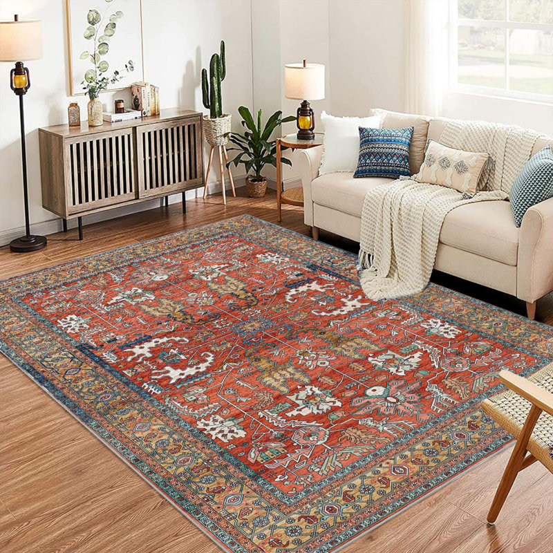 Tapis lavable rétro antidérapant, Tapis de couloir 2 pi x 4 pi