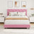 Upholstered Bed Frame, Modern Platform Bedframe with Adjustable Velvet Headboard, No Box Spring Needed-466855371-466855364