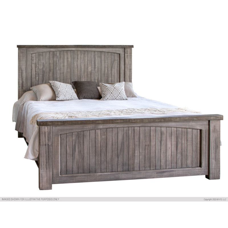 Lit standard en bois massif Kayhla, Grand