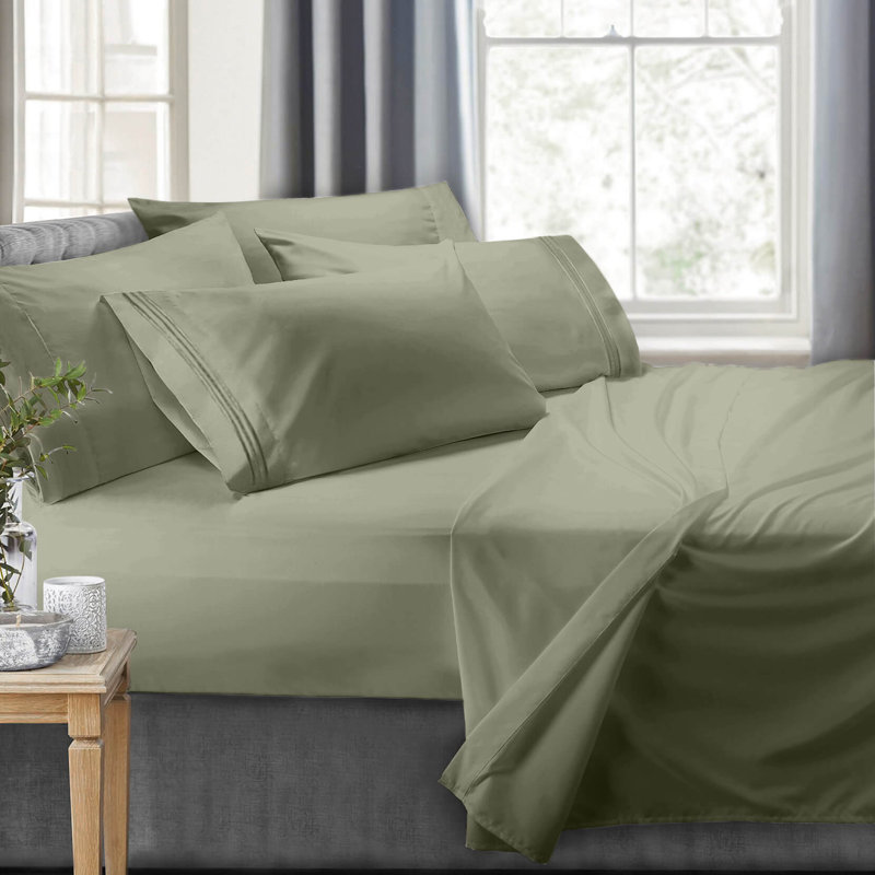 Microfiber Solid Colour Sheet Set, Sage