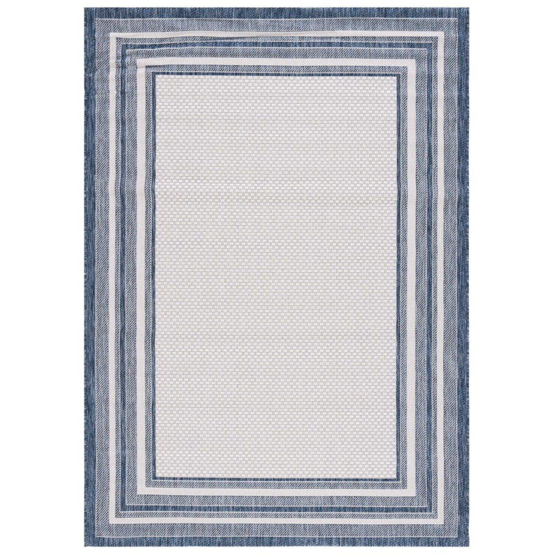 Austa Ivory/Navy Indoor/Outdoor Rug, Rectangle 160 x 231 cm