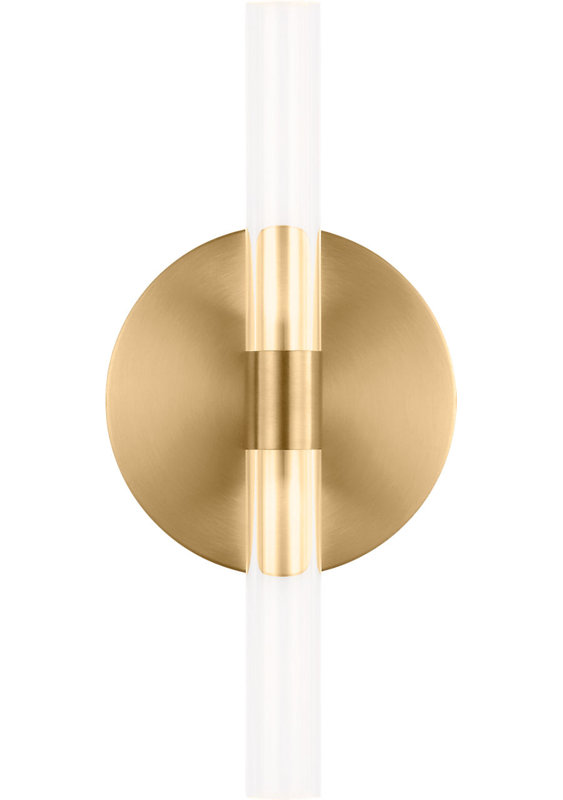 Silas Sconce, 10" H x 4.5" W x 2" D, Burnished Brass, 1