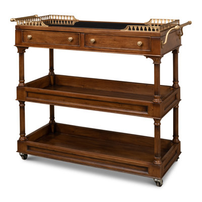 Capital Serving Cart Fruitwood Finish