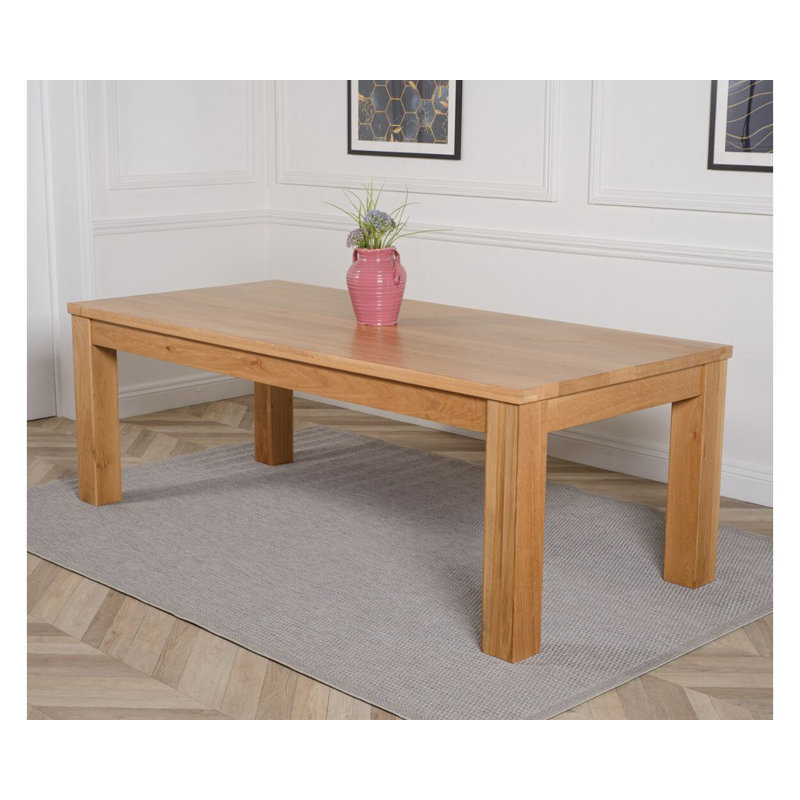 Anayansi Oak Solid Wood Dining Table, 77"H x 222"L x 102"W
