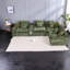 Canapé d'angle moderne en boucle verte avec rangement, modulable 137,7 pouces-417621106