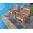 Masten Teak Wood Patio Dining Set with Oval Table-632654795-557633458