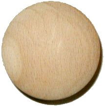 (5 Pack) 1-1/2 inch Beech Wide Base Knob