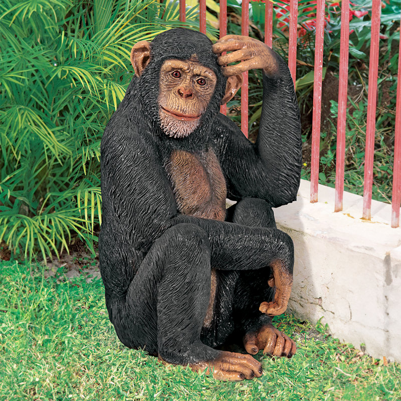 Statue de singe de jardin Chauncey le confus