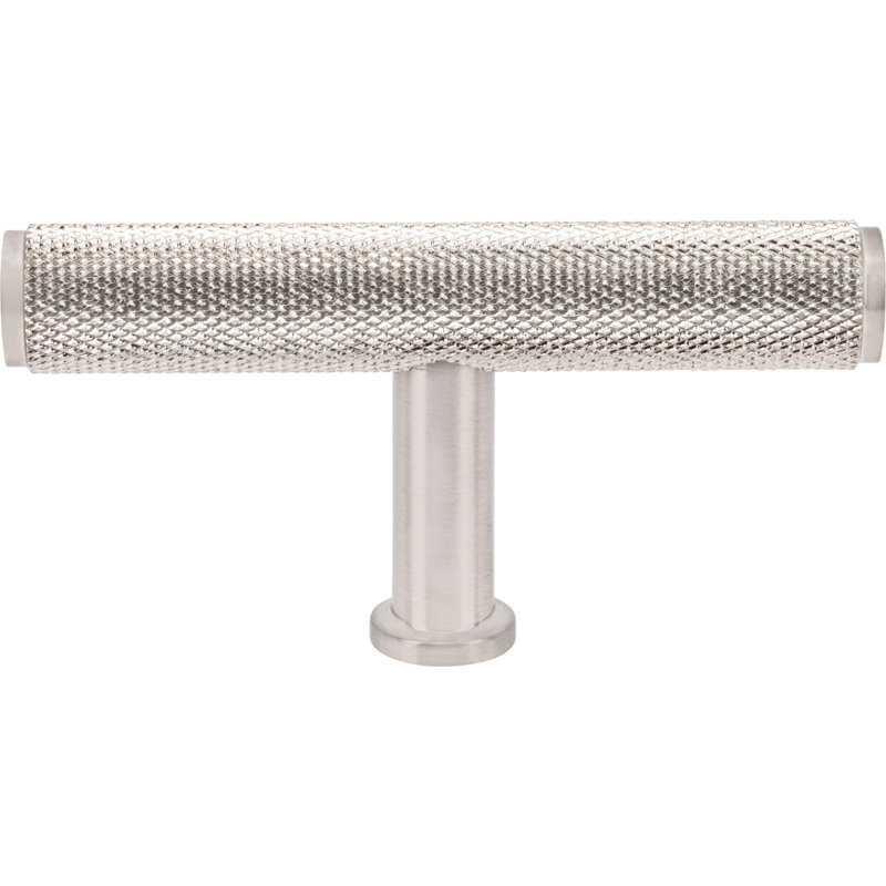 Beliza 2 3/4" Length Knurled T Knob, Brushed Satin Nickel