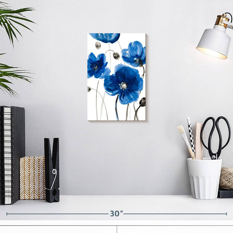 Harnek Cobalt Garden I, 12" H x 8" W