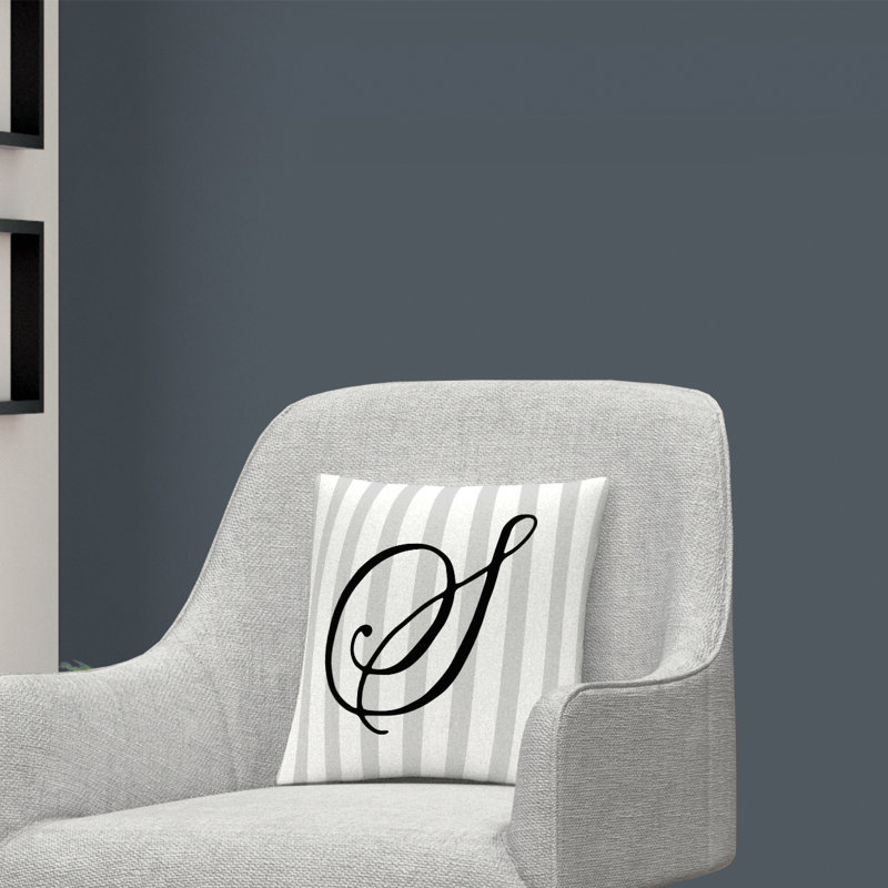 ABC Striped Throw Pillow, S