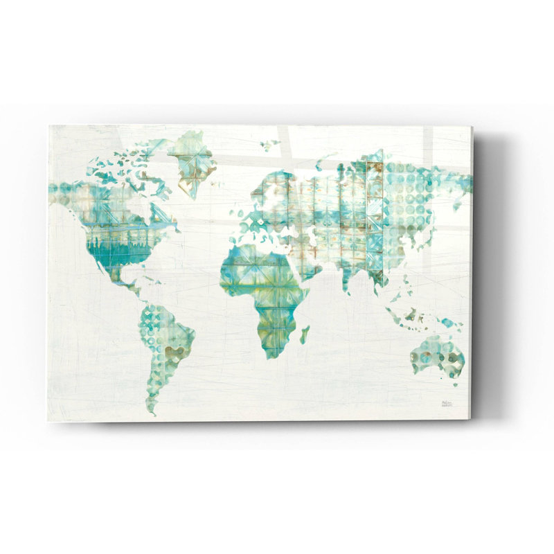 «Kanari Map» par Melissa Averinos, art mural en verre acrylique, H 24 po x l 36 po x P 0,2 po