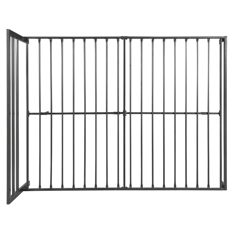 Queen Size Metal Bed Frame With Headboard, Charcoal Gray