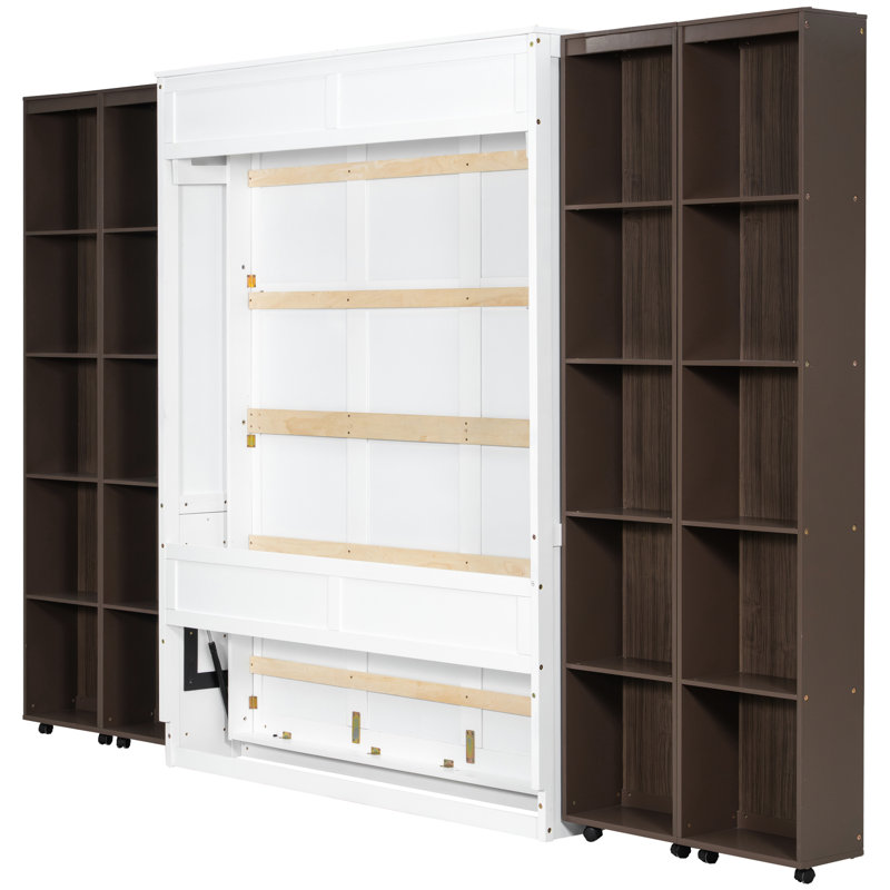 Grand lit escamotable avec rangement hydraulique et rangement latéral, support de 700 lb, pliable pour les espaces intérieurs relevable en couleur, limite de traction et d'économie d'espace, chambres d'amis convenables