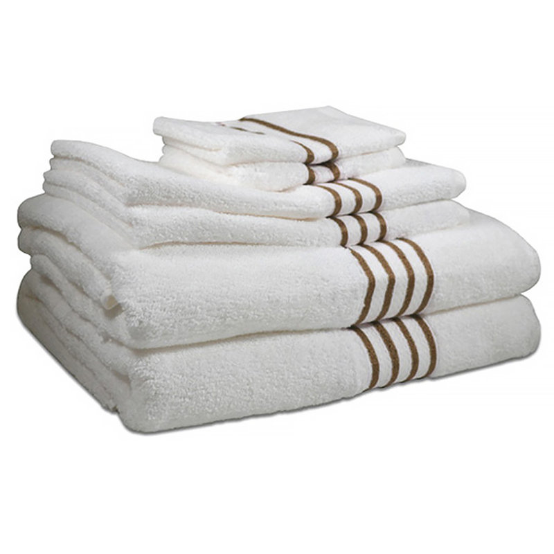Ensemble de serviettes 6 pièces 100% coton, Taupe chaleureux