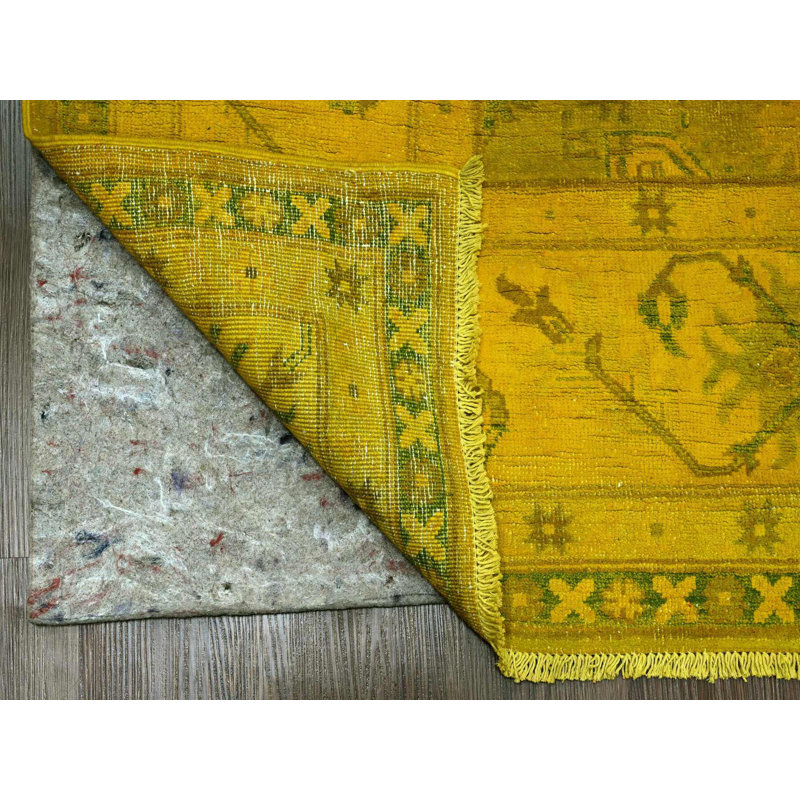 Tapis oriental rectangulaire en laine noué à la main 7 pi 6 po x 9 pi 5 po - MOA10220009