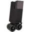 Chariot pliable multifonctionnel avec chariot pivotant et poussoir avec poignée rotative et roues tout-terrain à 360 ° - Conception robuste et réglable, grande capacité de transport, d'épicerie et d'utilisation extérieure, noir-gris