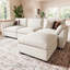 Knaack Velvet & Plush Wide Corduroy Ottoman, Large Seat with Removable Cushion Cover-1034959849