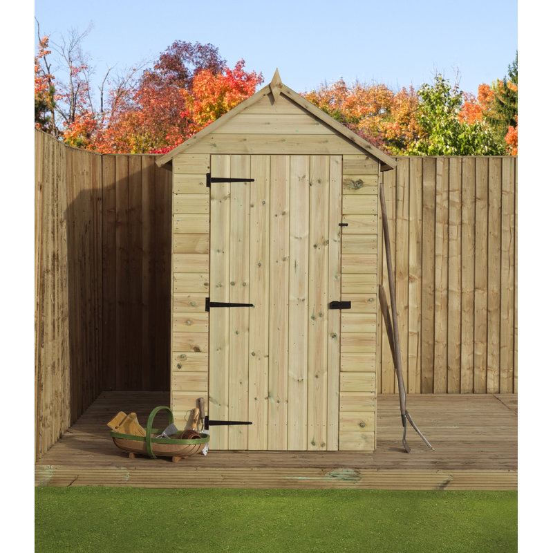 Premier Apex Shiplap Wooden Shed, 100cm H x 132.08cm W x 190.5cm D